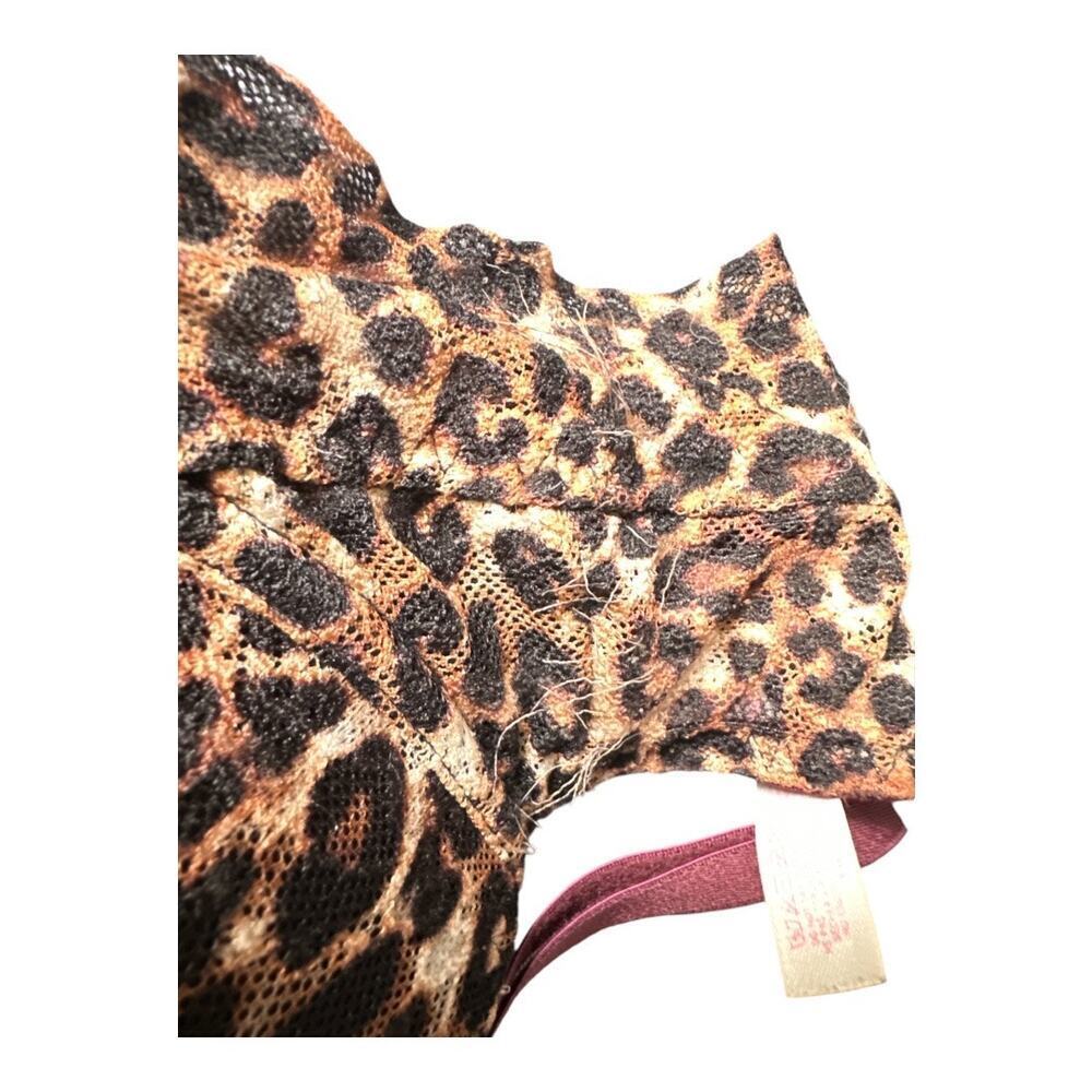 PINK Leopard Print Lace Push Up Bralette, XSmall - Picture 7 of 8